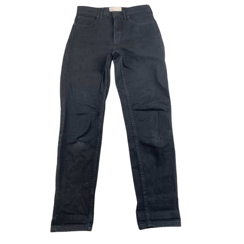 Everlane Jeans Women 28 Regular High Rise Skinny Black‎ Denim Stretch Modern